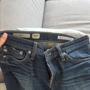 AG Adriano Goldschmied Women's Straight Leg Jeans - Dark Blue